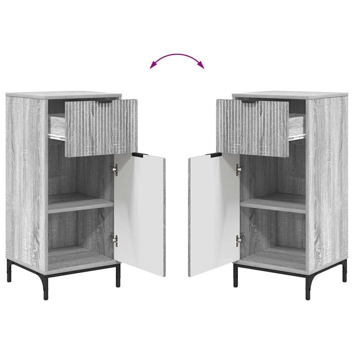 Badeværelsesmøbel sæt 2 pcs Grå sonoma-eg 39.5 x 36 x 88 cm
