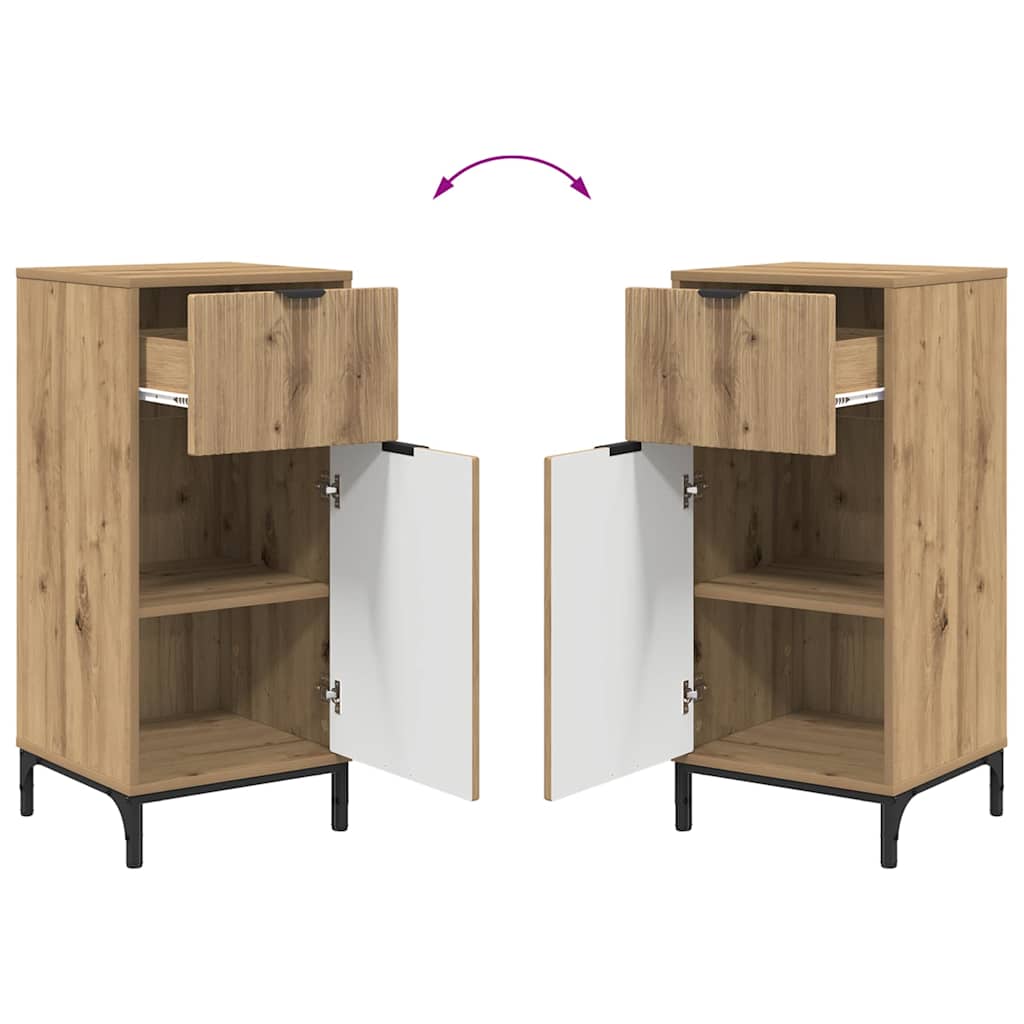 Badeværelsesmøbel sæt Plaid 2 pcs artisan eg 39.5 x 36 x 88 cm