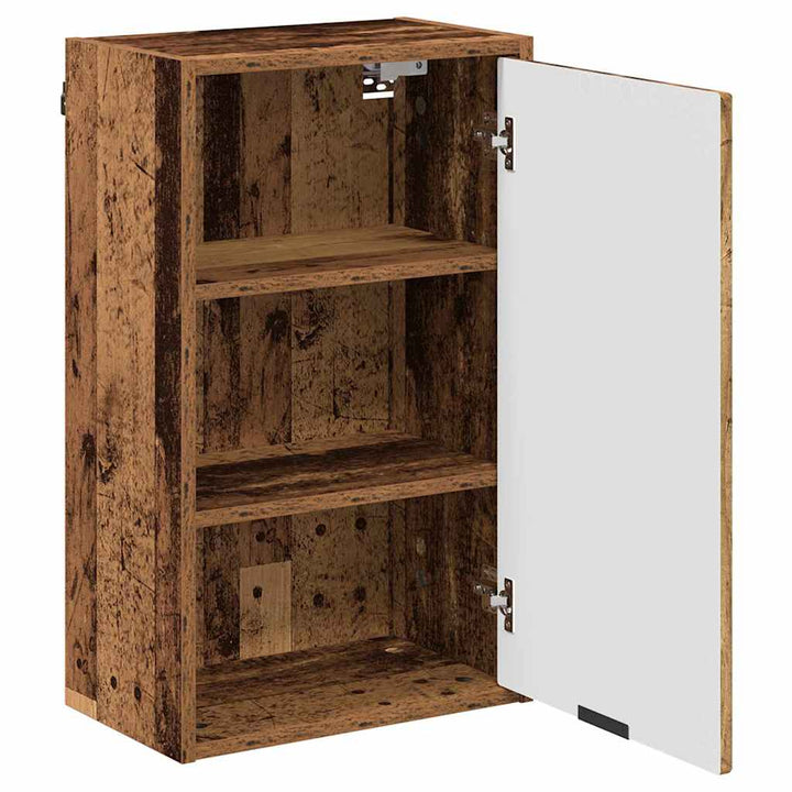 Badeværelsesmøbel sæt Plaid 3 pcs Gammelt træ 39.5 x 36 x 88 cm