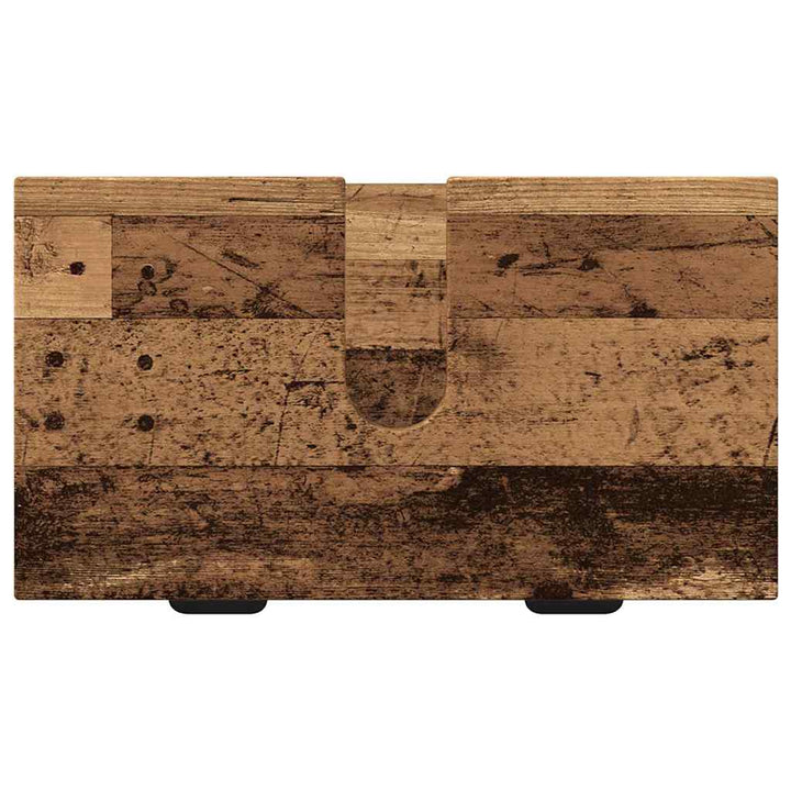 Badeværelsesmøbel sæt Plaid 3 pcs Gammelt træ 39.5 x 36 x 88 cm