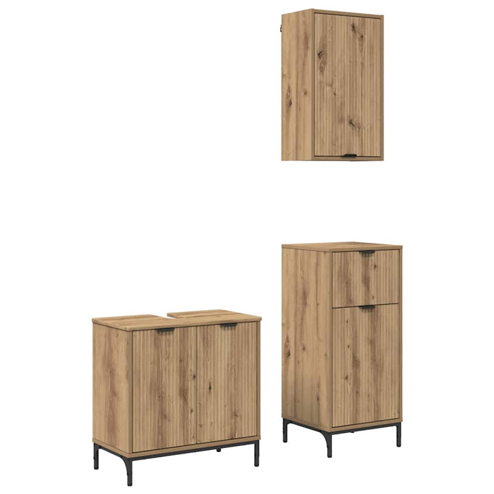 Badeværelsesmøbel sæt Plaid 3 pcs artisan eg 39.5 x 36 x 88 cm