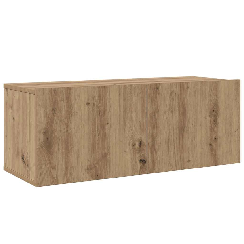 TV-skabssæt 4 pcs artisan eg 80 x 30 x 30 cm Konstrueret træ