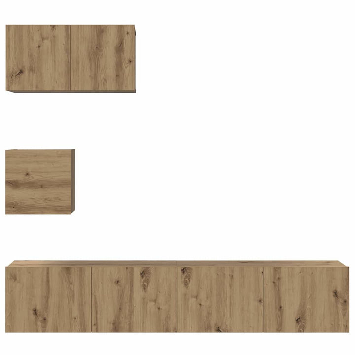 TV-skabssæt 4 pcs artisan eg 80 x 30 x 30 cm Konstrueret træ