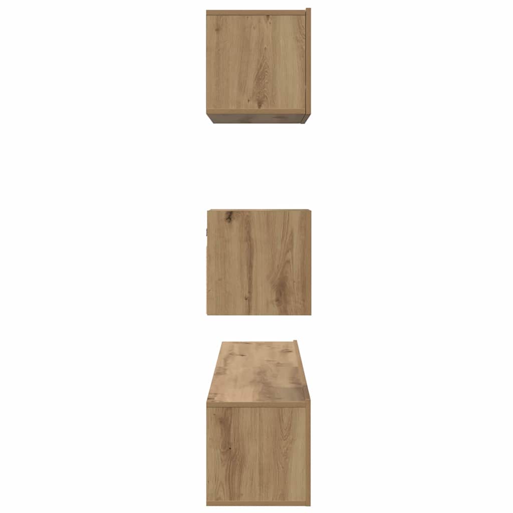 TV-skabssæt 4 pcs artisan eg 80 x 30 x 30 cm Konstrueret træ