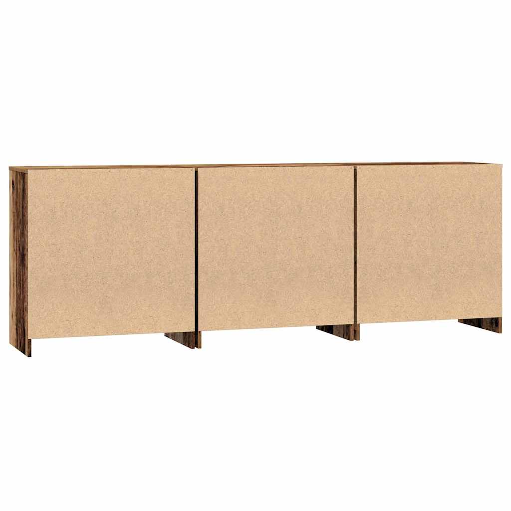 Sideboards 3 pcs Gammelt træ 70 x 41 x 75 cm Konstrueret træ