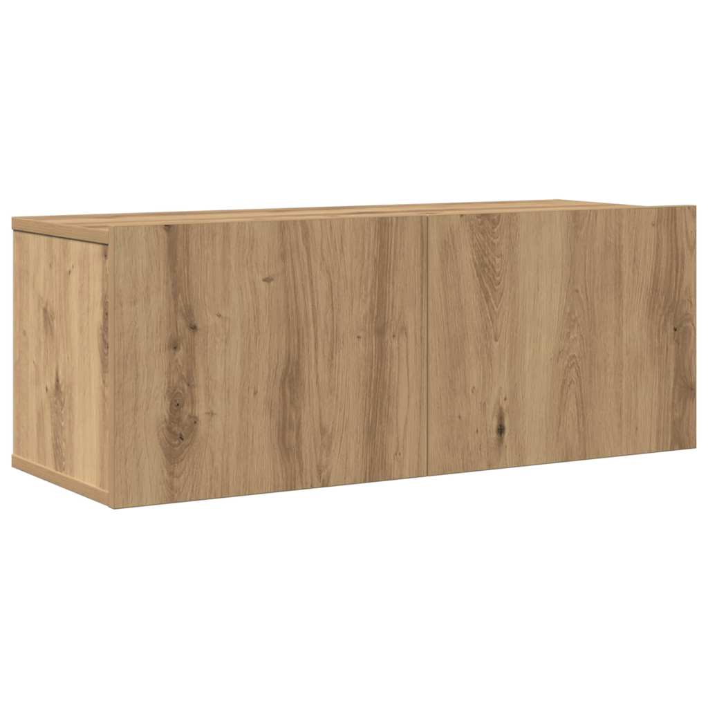 6 Piece TV Skab Sæt Artisan Eg Konstrueret Træ