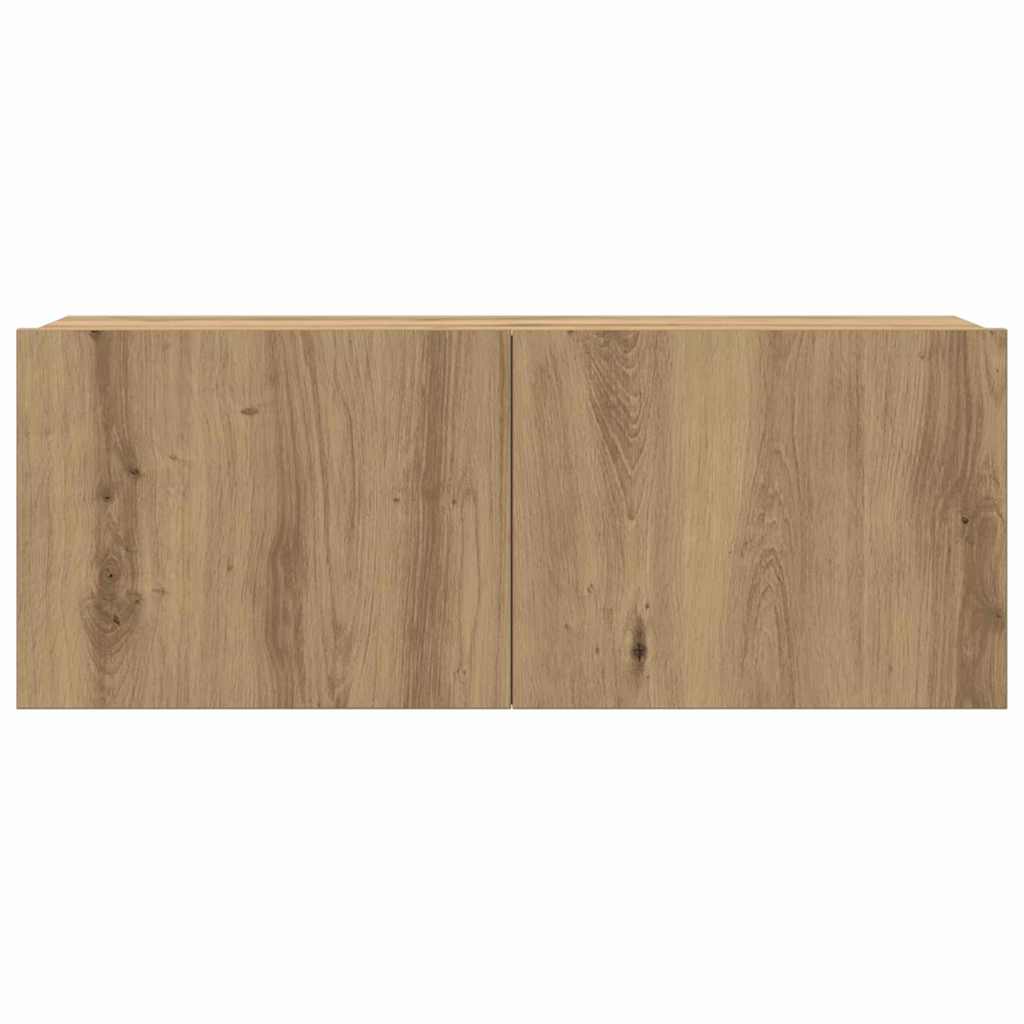 6 Piece TV Skab Sæt Artisan Eg Konstrueret Træ