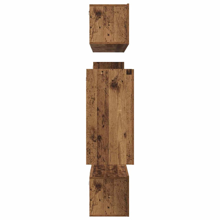 TV-skabssæt 8 pcs Gammelt træ 30.5 x 30 x 60 cm Konstrueret træ