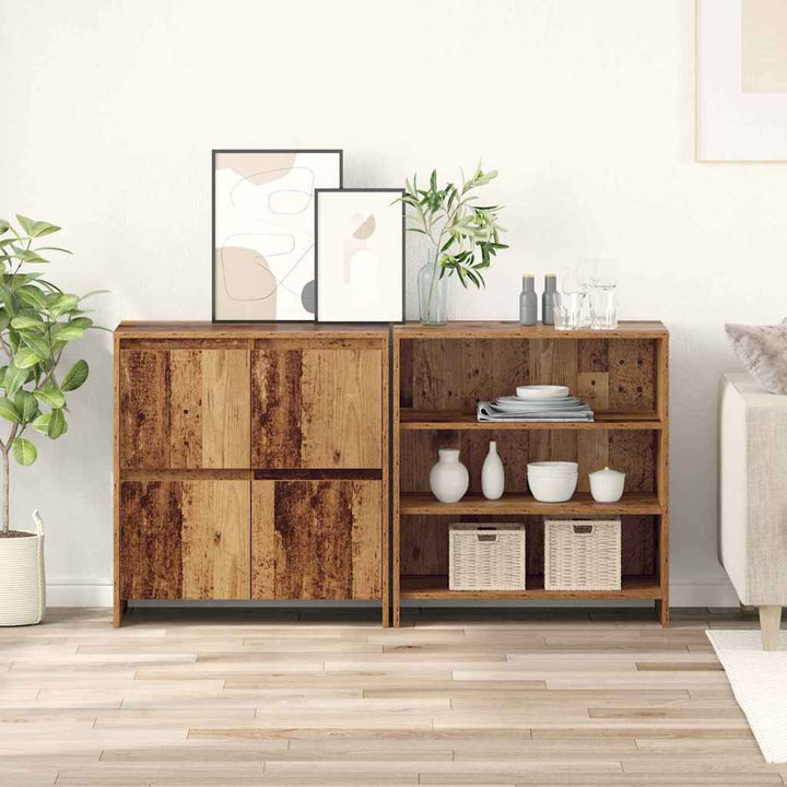 Sideboards 2 pcs Gammelt træ 70 x 41 x 75 cm Konstrueret træ