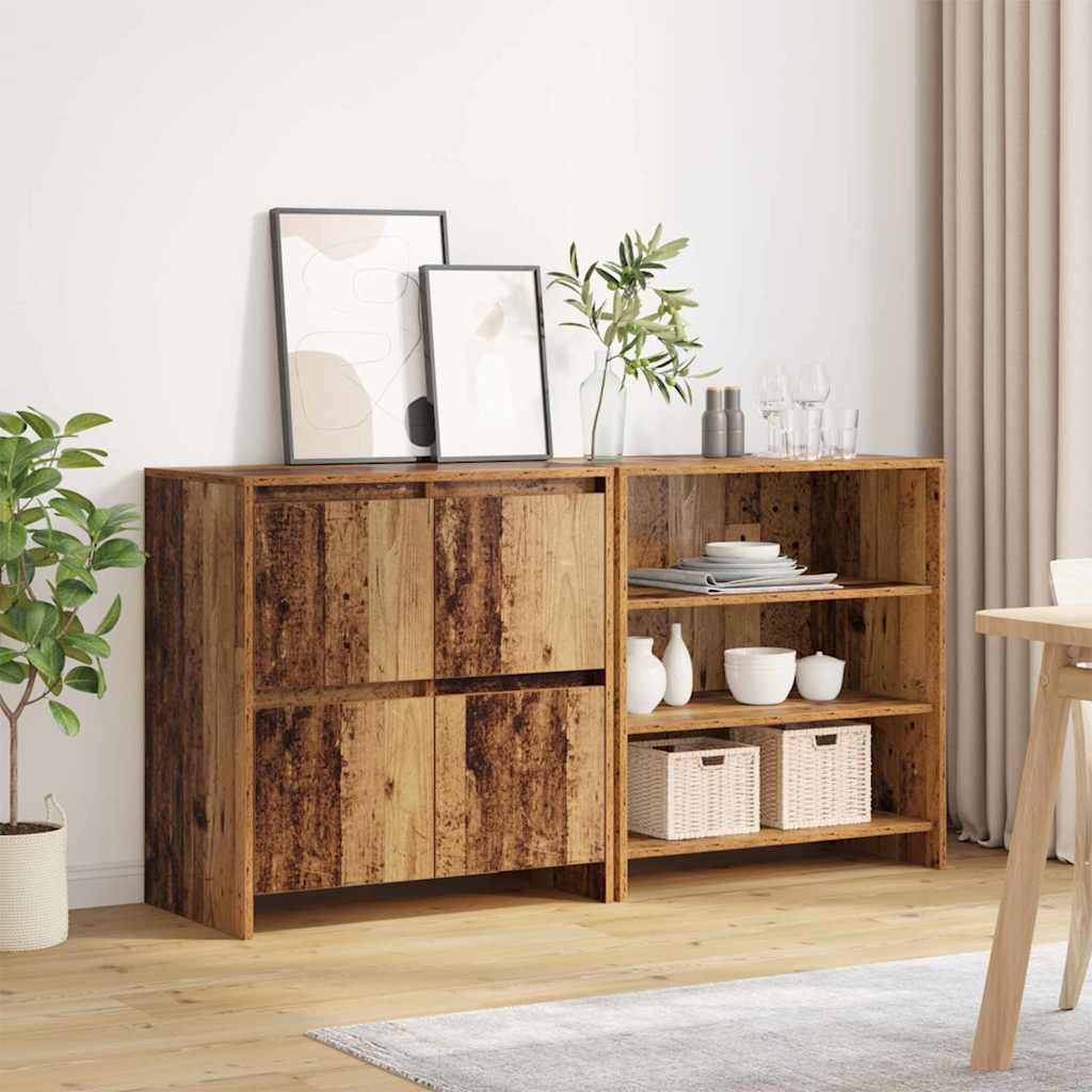 Sideboards 2 pcs Gammelt træ 70 x 41 x 75 cm Konstrueret træ