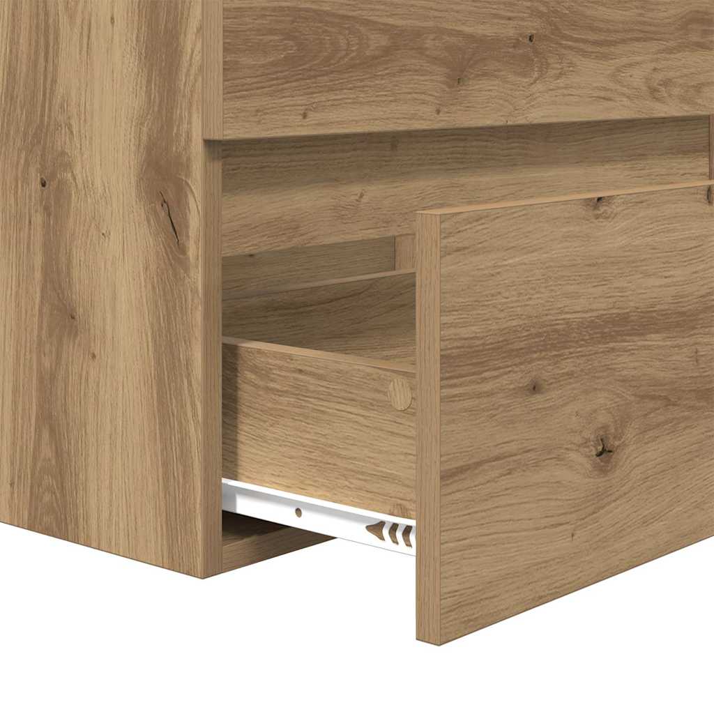 Badeværelsesmøbel sæt 3 pcs artisan eg 60 x 38.5 x 45 cm