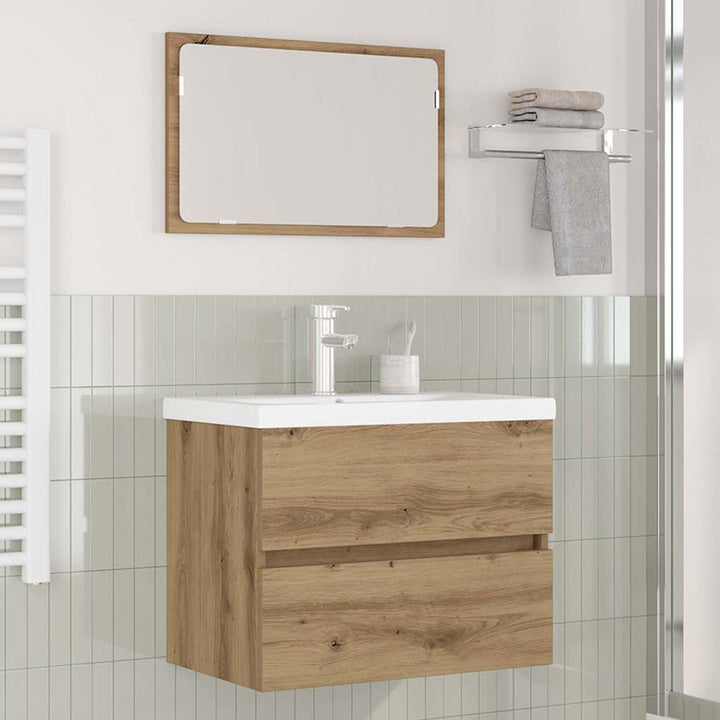 Badeværelsesmøbel sæt 3 pcs artisan eg 60 x 38.5 x 45 cm