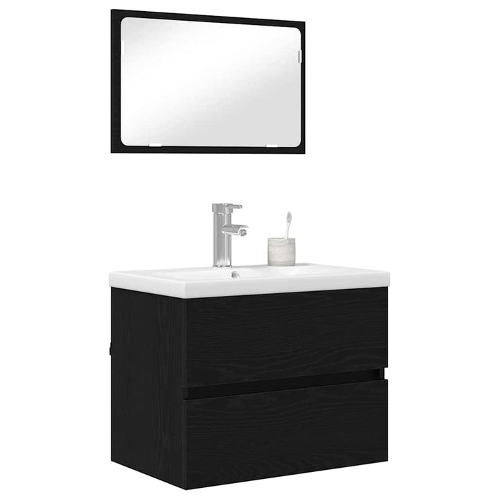 Badeværelsesmøbel sæt 3 pcs artisan eg 60 x 38.5 x 45 cm
