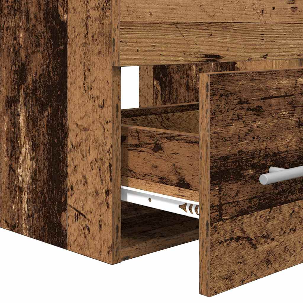 Badeværelsesmøbel sæt 2 pcs Gammelt træ 41 x 38.5 x 48 cm