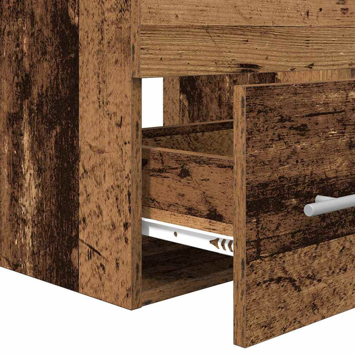 Badeværelsesmøbel sæt 2 pcs Gammelt træ 41 x 38.5 x 48 cm