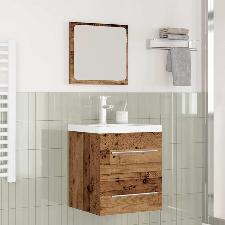 Badeværelsesmøbel sæt 2 pcs Gammelt træ 41 x 38.5 x 48 cm