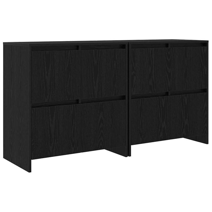 Sideboards 2 pcs Sort eg 70 x 41 x 75 cm Konstrueret træ