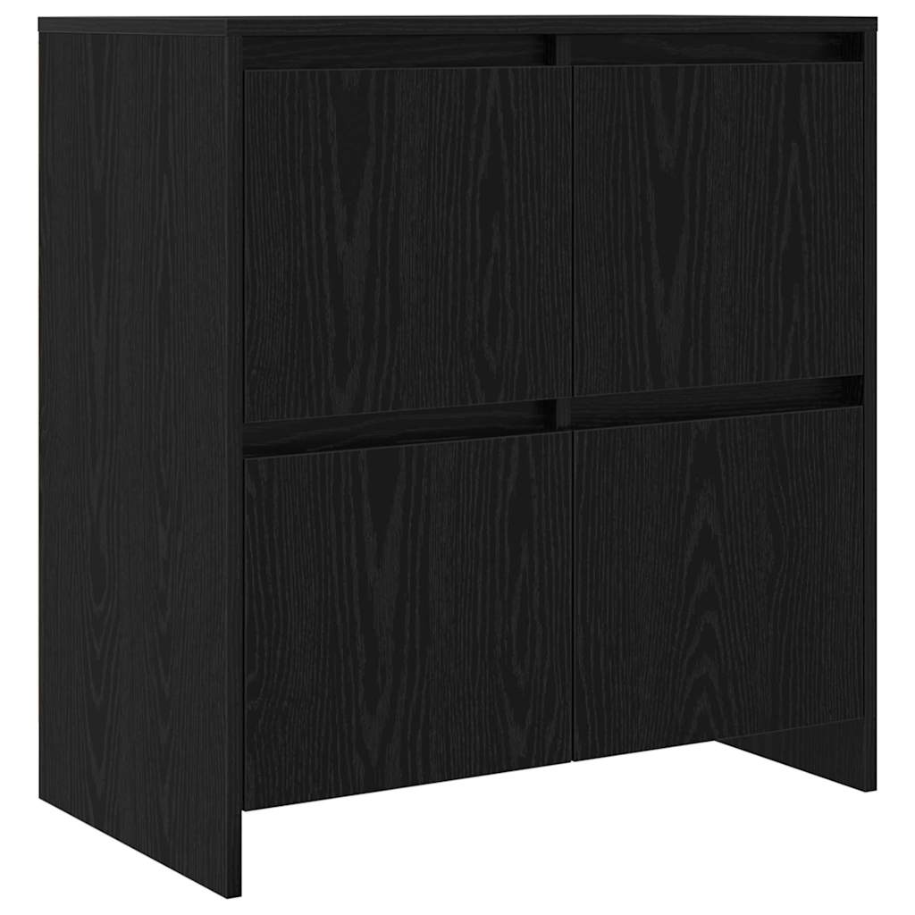 Sideboards 2 pcs Sort eg 70 x 41 x 75 cm Konstrueret træ