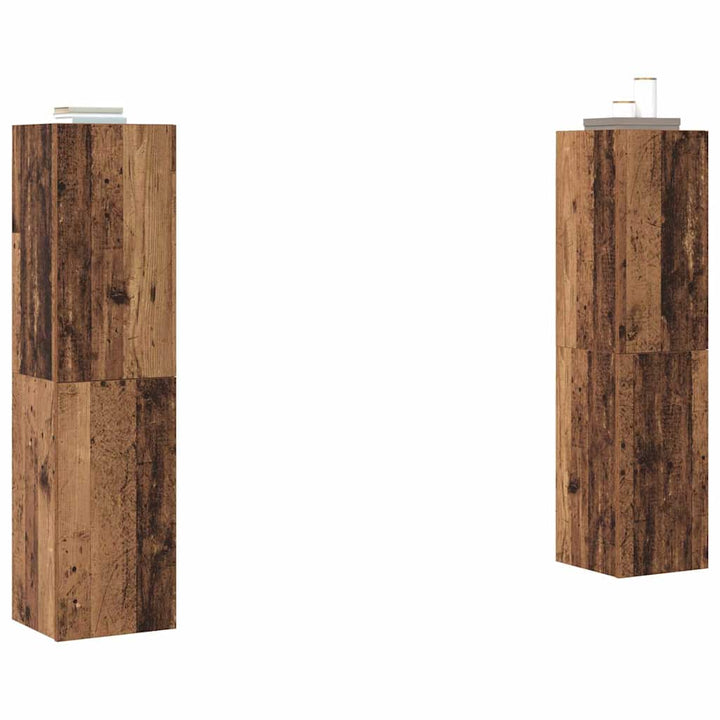 Tv-skabssæt 4 pcs Gammelt træ 30.5 x 30 x 60 cm Konstrueret træ