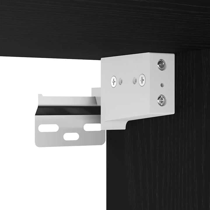 Tv-skabssæt 4 pcs Sort eg 30.5 x 30 x 60 cm Konstrueret træ