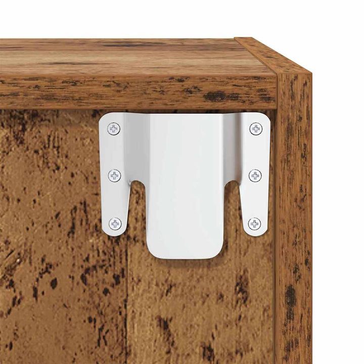 Væg TV Skab 4 pcs Gammelt træ 37 x 37 x 72 cm Konstrueret træ