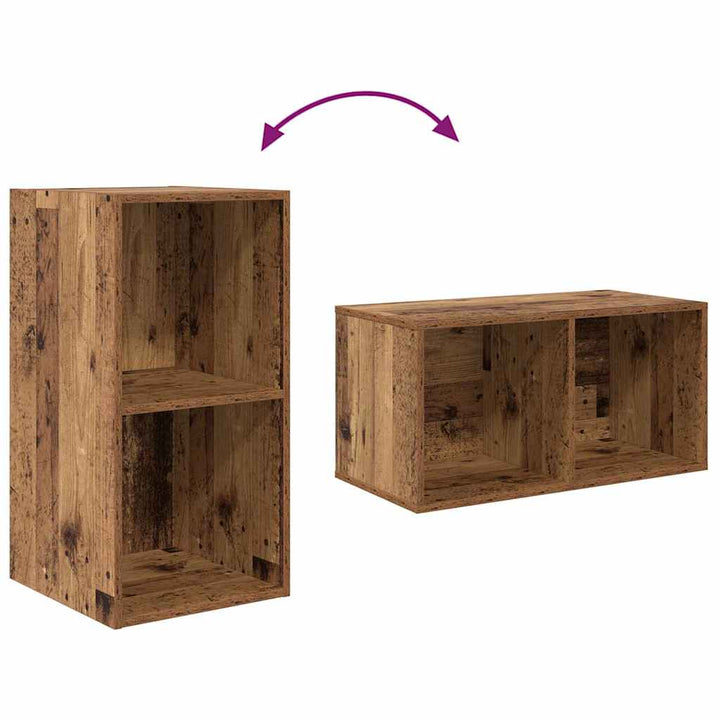 Væg TV Skab 4 pcs Gammelt træ 37 x 37 x 72 cm Konstrueret træ