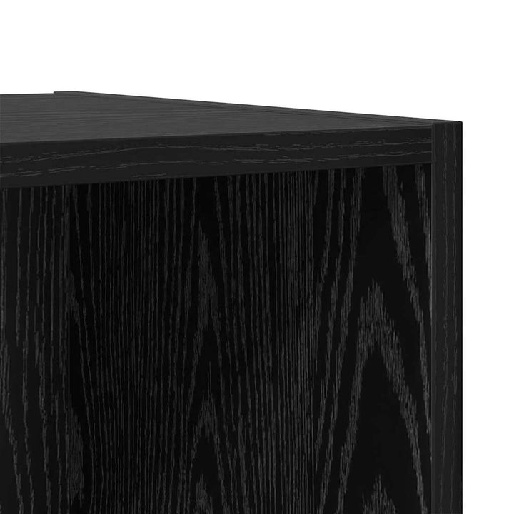 Væg TV Skab 4 pcs Sort eg 37 x 37 x 72 cm Konstrueret træ