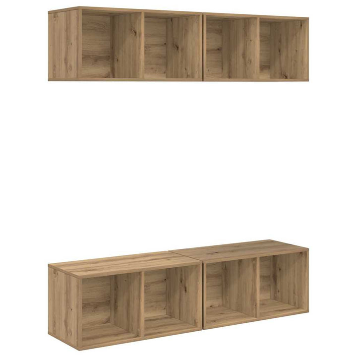 Væg TV Skab 4 pcs artisan eg 37 x 37 x 72 cm Konstrueret træ