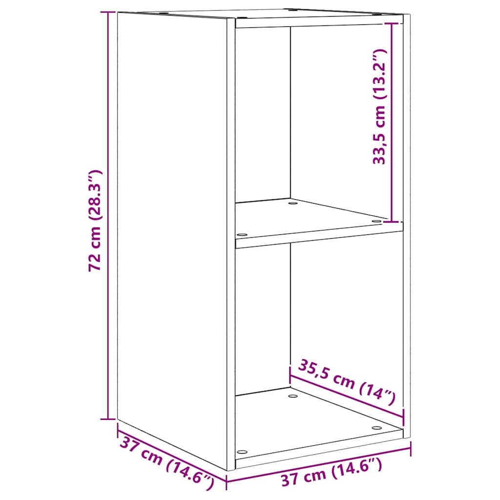 Væg TV Skab 4 pcs artisan eg 37 x 37 x 72 cm Konstrueret træ