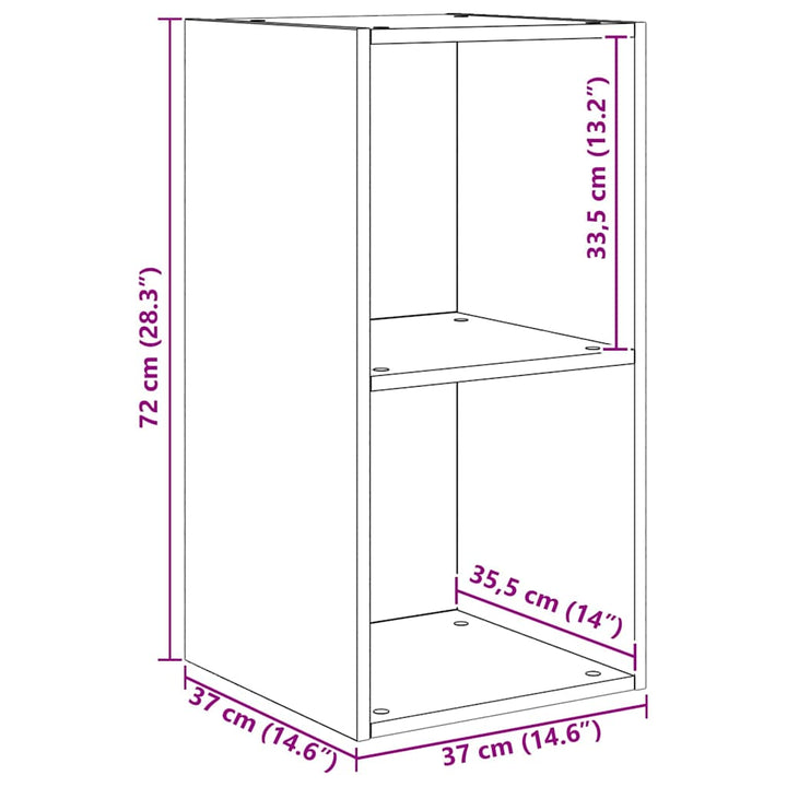 Væg TV Skab 4 pcs artisan eg 37 x 37 x 72 cm Konstrueret træ