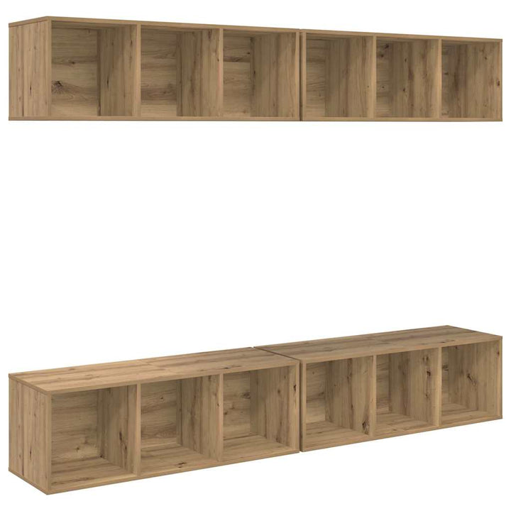 Væg TV Skab 4 pcs artisan eg 37 x 37 x 107,5 cm Ingeniørtræ