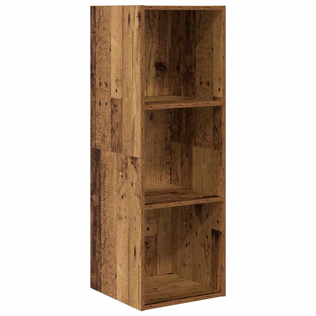 Væghængte TV skabe 2 pcs Gammelt træ 37 x 37 x 107 cm