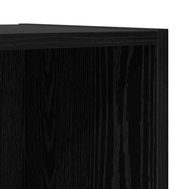 Væghængte TV skabe Vægmonteret 2 pcs Sort eg 37 x 37 x 107 cm