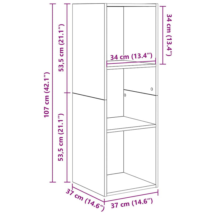 Væghængte TV skabe Vægmonteret 2 pcs Sort eg 37 x 37 x 107 cm
