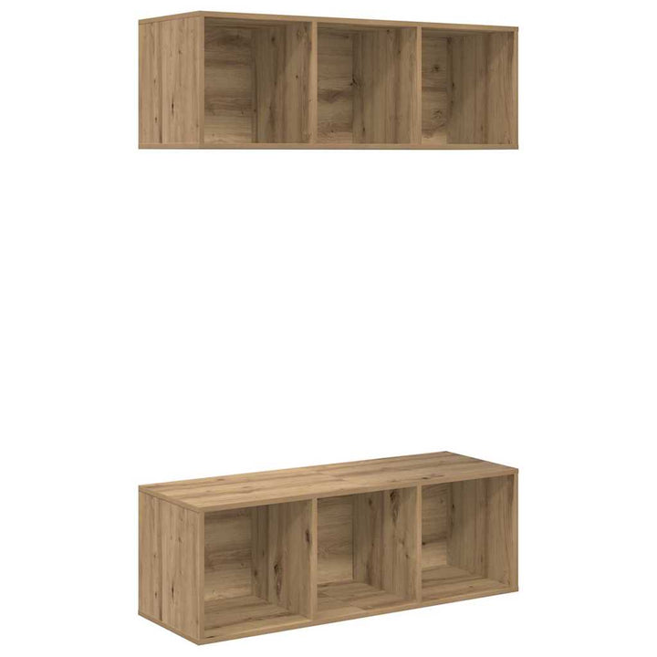 Væghængte TV skabe 2 pcs artisan eg 37 x 37 x 107 cm
