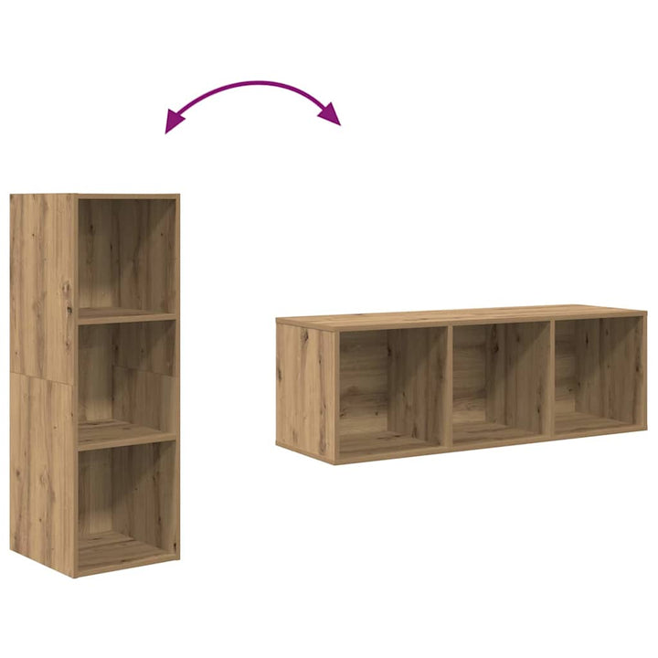 Væghængte TV skabe 2 pcs artisan eg 37 x 37 x 107 cm