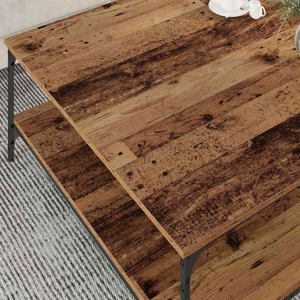 Sofabord Gammelt træ 100 x 100 x 40 cm Konstrueret træ