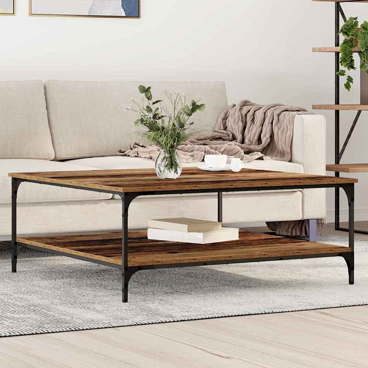 Sofabord Gammelt træ 100 x 100 x 40 cm Konstrueret træ