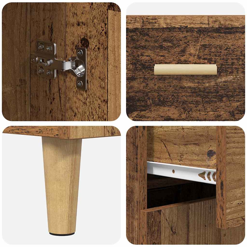 Sideboard Gammelt træ 34 x 69.5 x 89 cm Konstrueret træ