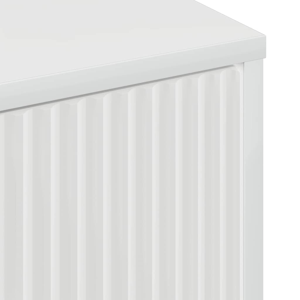 Sideboard Hvid højglans 69.5 x 33 x 82 cm Konstrueret træ