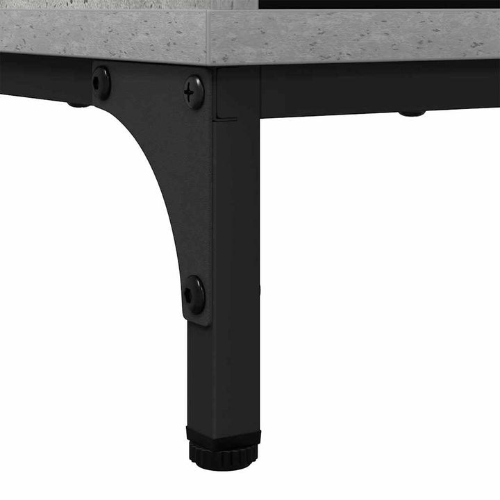 Sideboard med skuffe Betongrå 79,5 x 33 x 82 cm Konstrueret træ