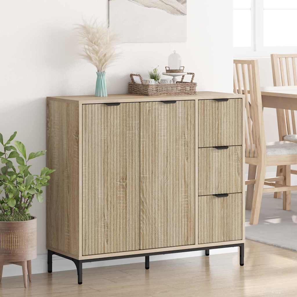 Sideboard Sonoma-eg 89.5 x 33 x 82 cm Konstrueret træ