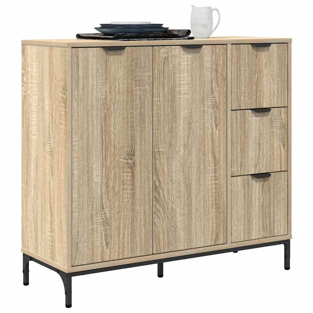 Sideboard Sonoma-eg 89.5 x 33 x 82 cm Konstrueret træ