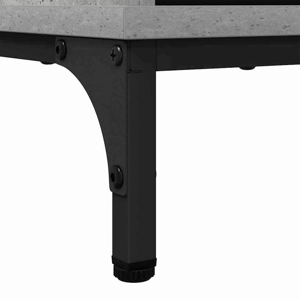 Sideboard med skuffe Betongrå 89.5 x 33 x 82 cm Konstrueret træ