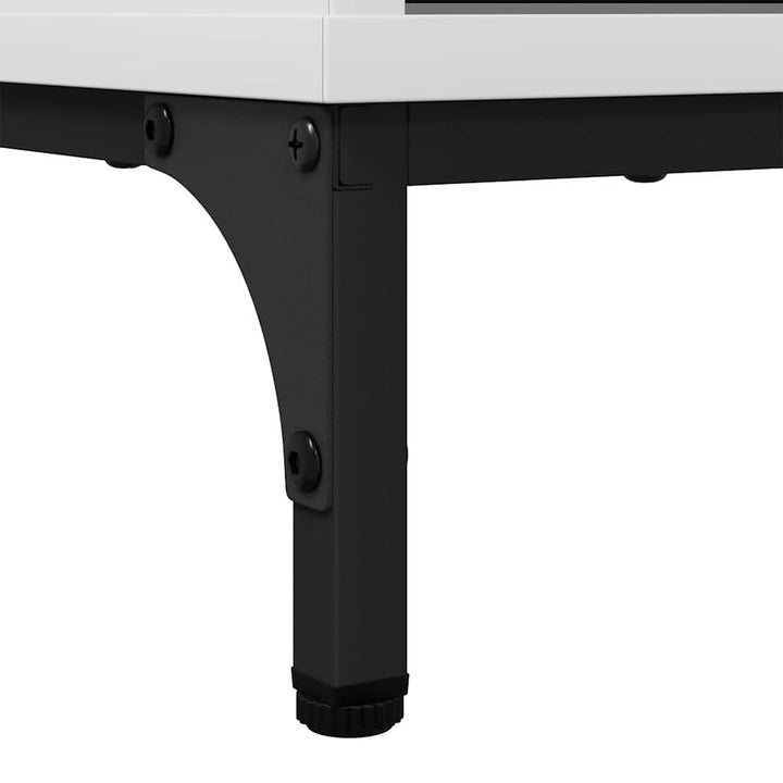 Sideboard Hvid højglans 89.5 x 33 x 82 cm Konstrueret træ