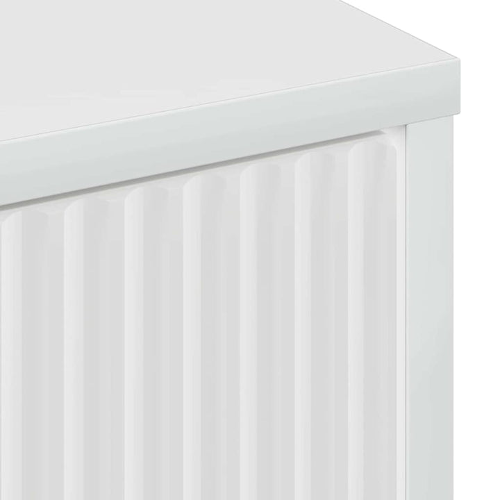 Sideboard Hvid højglans 89.5 x 33 x 82 cm Konstrueret træ