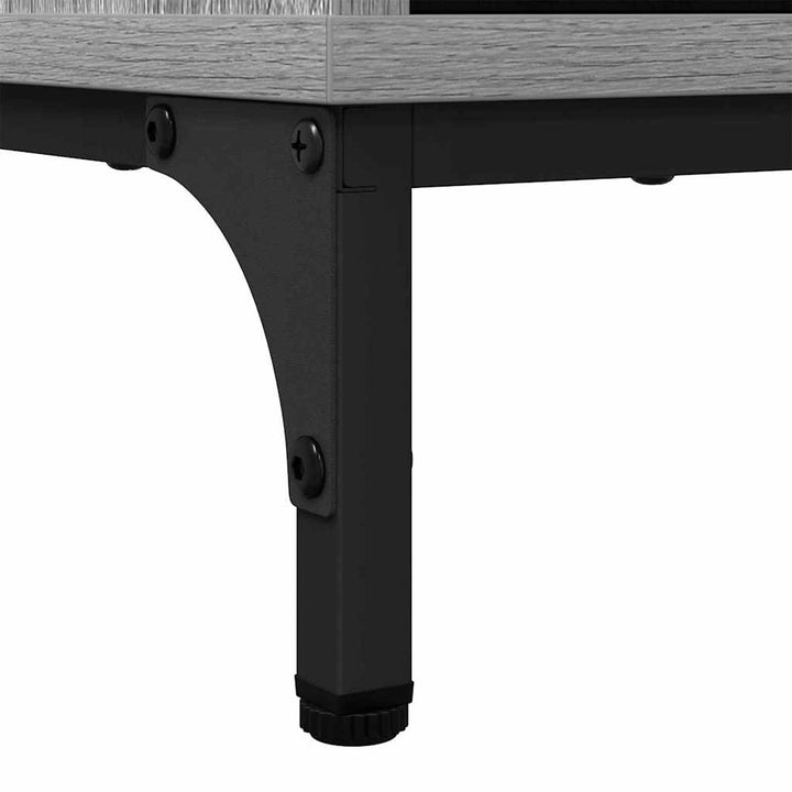 Sideboard Grå sonoma-eg 89.5 x 33 x 82 cm Konstrueret træ