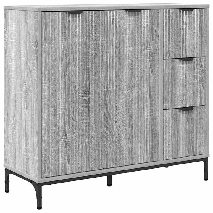 Sideboard Grå sonoma-eg 89.5 x 33 x 82 cm Konstrueret træ