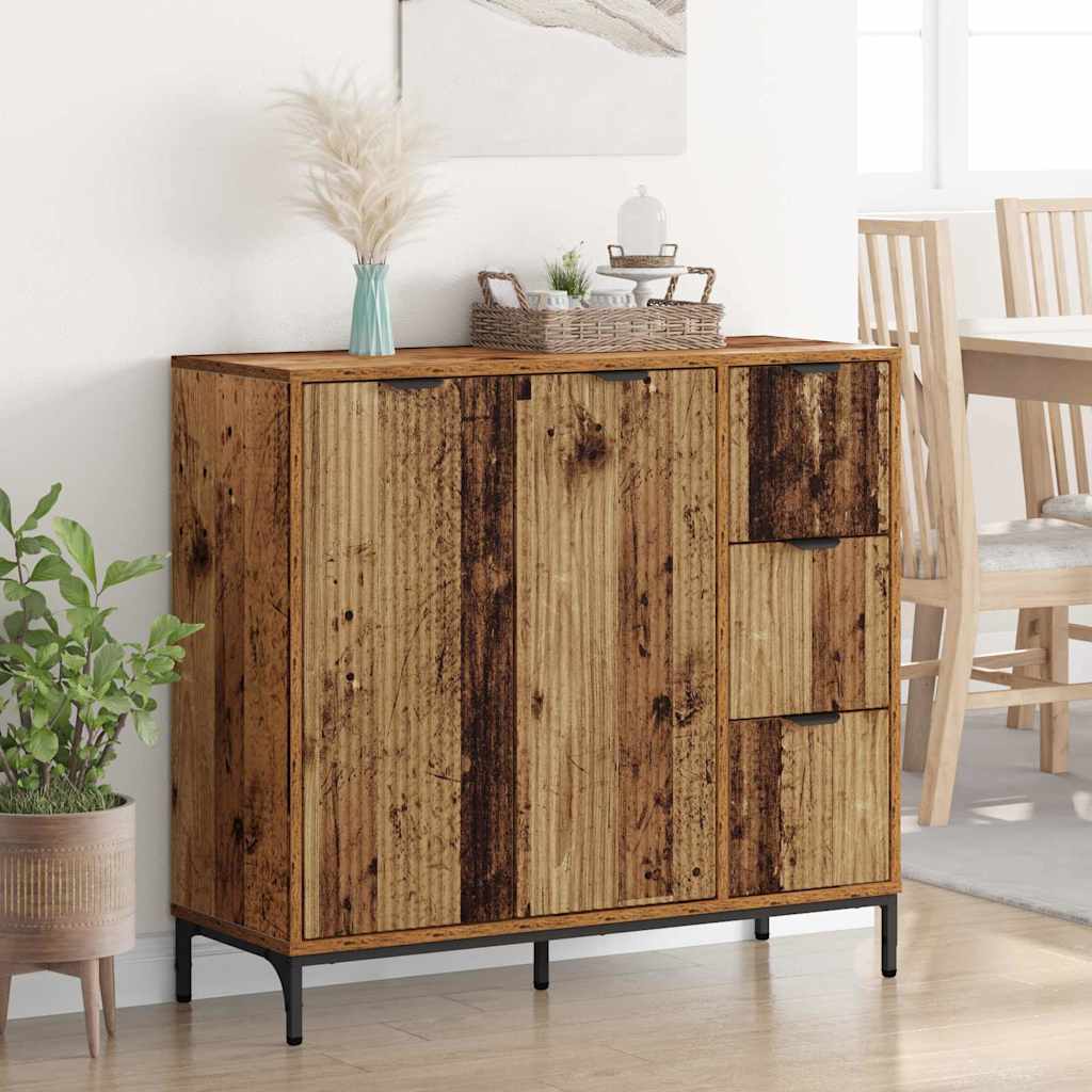 Sideboard Gammelt træ 89.5 x 33 x 82 cm Konstrueret træ