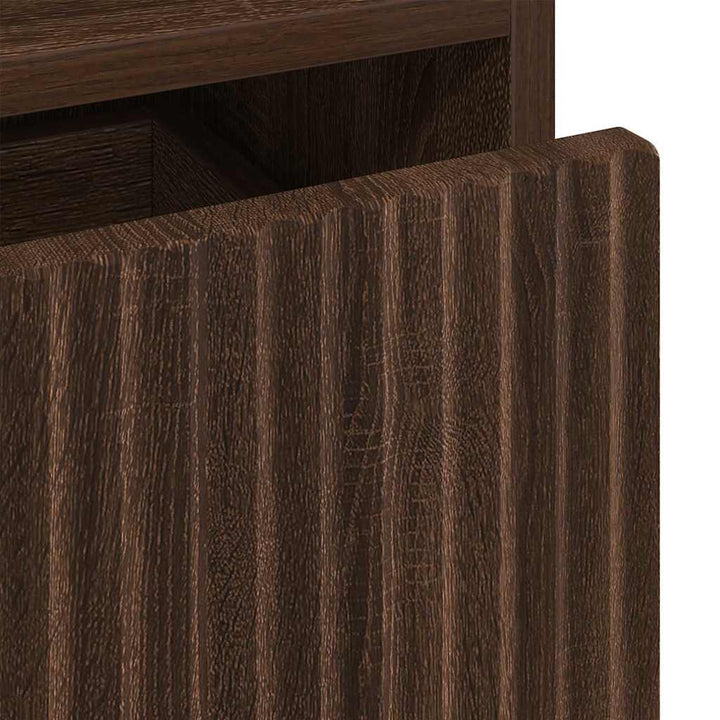 Sengeborde 2 pcs Brun eg 49 x 36 x 61 cm Konstrueret træ
